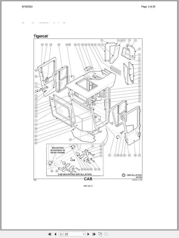 Tigercat Feller Buncher 720C Parts Catalog 1