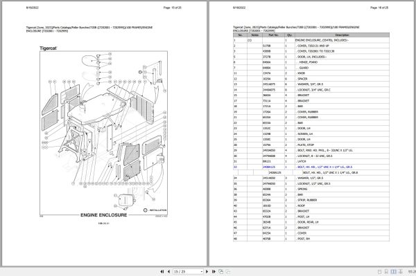 Tigercat Feller Buncher 720C Parts Catalog 2