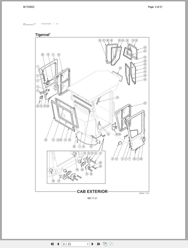 Tigercat Feller Buncher 720E Parts Catalog 1