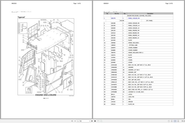 Tigercat Feller Buncher 720G Parts Catalog 1