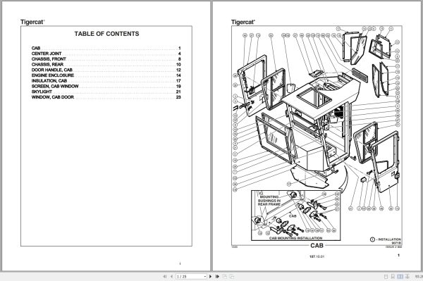Tigercat Feller Buncher 724 Parts Catalog 1