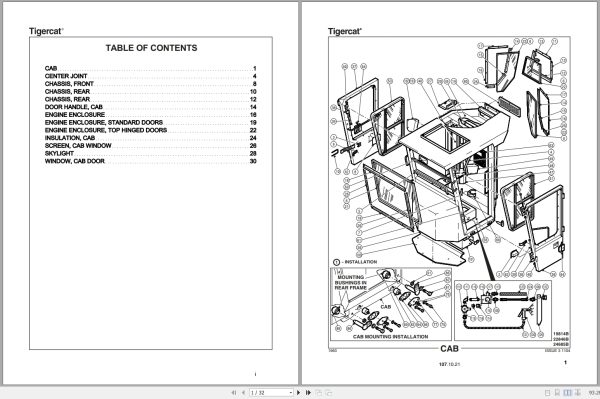 Tigercat Feller Buncher 724D Parts Catalog 1