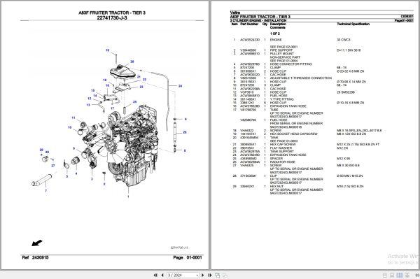 Valtra Fruiter Tractor A83F Parts Catalog C008301 2