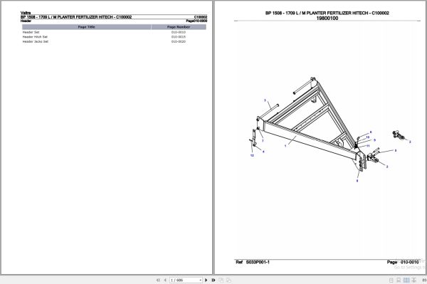 Valtra Planter Fertilizer BP1508 BP1709 L M Parts Catalog C100002 1