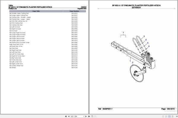 Valtra Planter Fertilizer BP603 H CF Parts Catalog C060303 2