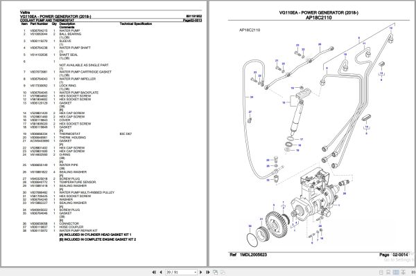 Valtra Power Generator VG110EA Parts Catalog 891191952 2018 3