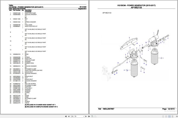 Valtra Power Generator VG150OM Parts Catalog 891191990 2015 2017 3