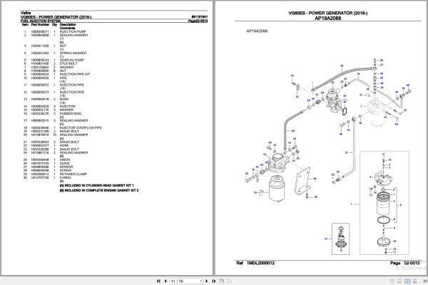 Valtra Power Generator VG60ES Parts Catalog 891191941 2018 3