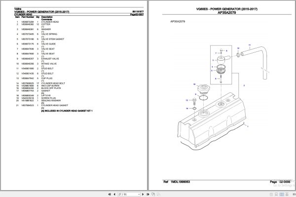 Valtra Power Generator VG60ES Parts Catalog 891191977 2015 2017 3