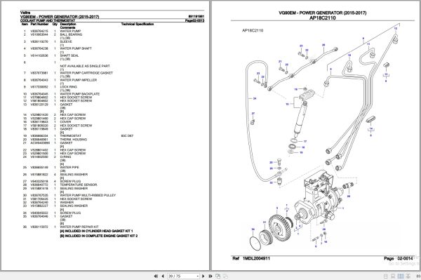 Valtra Power Generator VG90EM Parts Catalog 891191981 2015 2017 3