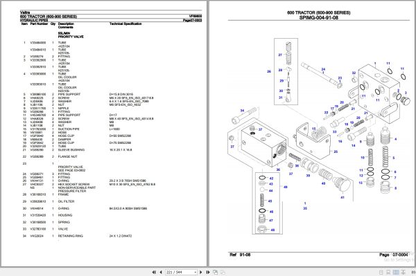 Valtra Tractor 600 900 Series 600 Parts Catalog VF69600 3