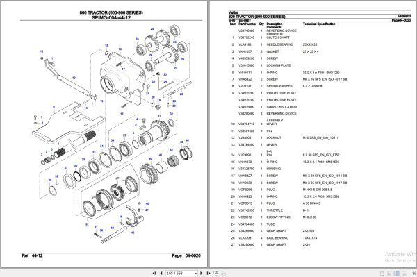 Valtra Tractor 600 900 Series 800 Parts Catalog VF69800 3