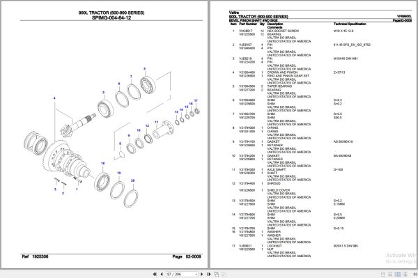 Valtra Tractor 600 900 Series 900L Parts Catalog VF69900L 3