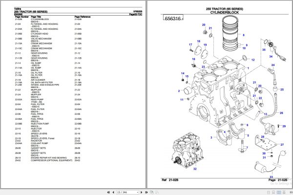 Valtra Tractor 65 Series 255 Parts Catalog VF65255 3