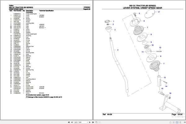 Valtra Tractor 65 Series 355 OC Parts Catalog VF65355C 3