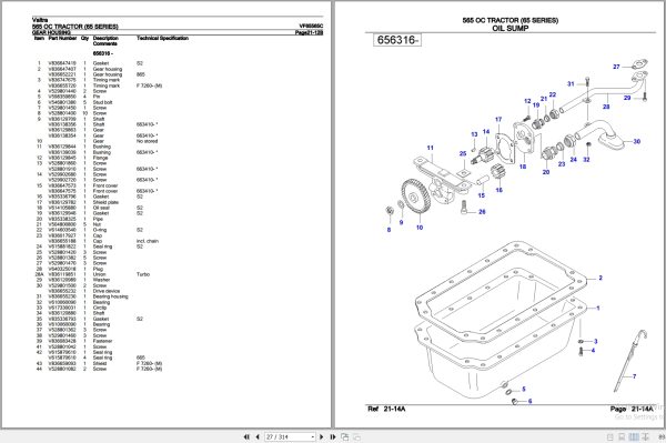 Valtra Tractor 65 Series 565 OC Parts Catalog VF65565C 3