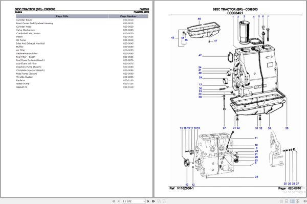 Valtra Tractor 685C BR Parts Catalog C068503 1