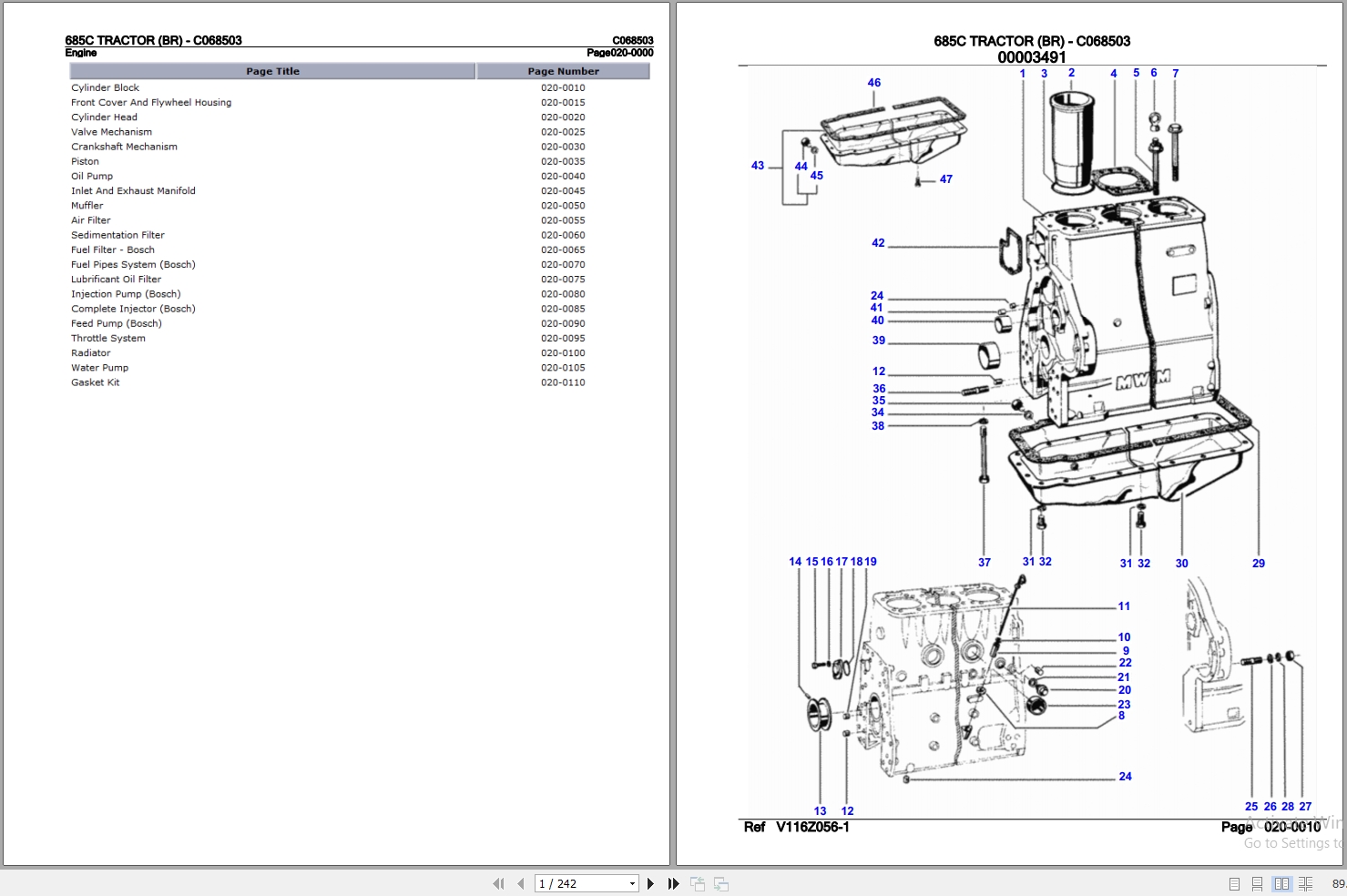 Valtra Tractor 685C BR Parts Catalog C068503 1