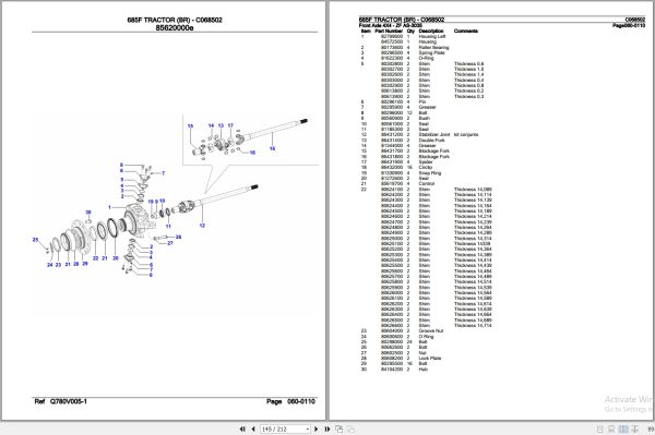 Valtra Tractor 685F BR Parts Catalog C068502 3