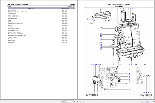 Valtra Tractor 785C BR Parts Catalog C078501 1