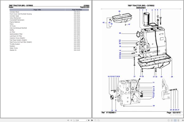 Valtra Tractor 785F BR Parts Catalog C078502 1