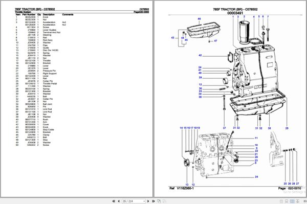 Valtra Tractor 785F BR Parts Catalog C078502 2
