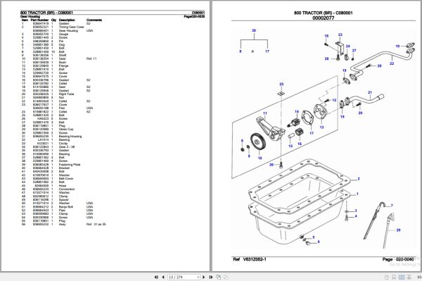 Valtra Tractor 800 BR Parts Catalog C080001 2