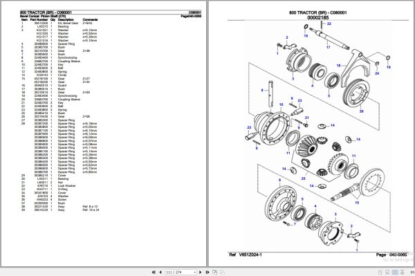 Valtra Tractor 800 BR Parts Catalog C080001 3