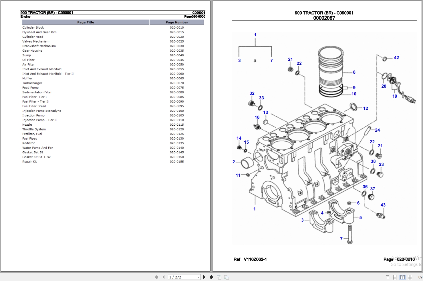 Valtra Tractor 900 BR Parts Catalog C090001 1
