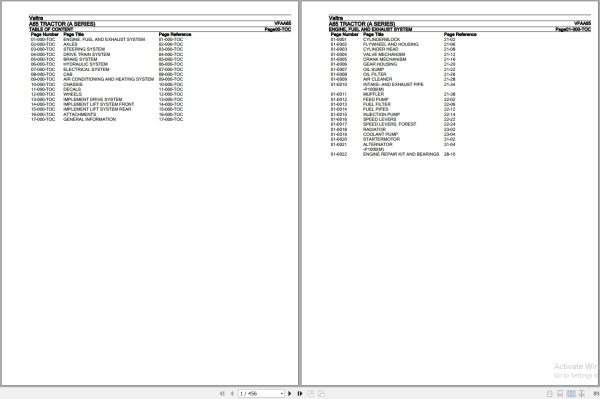 Valtra Tractor A Series A65 Parts Catalog VFAA65 1