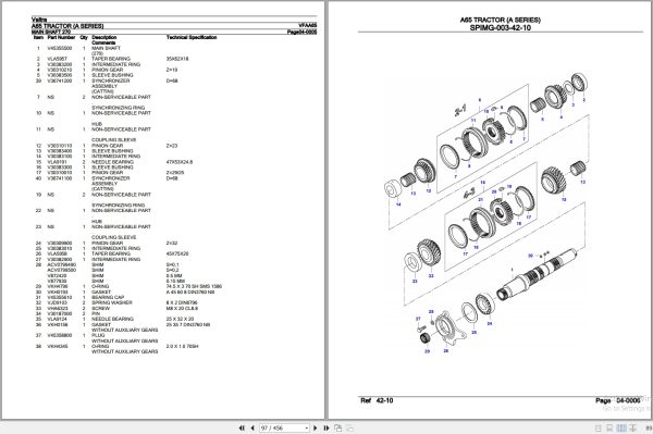 Valtra Tractor A Series A65 Parts Catalog VFAA65 3