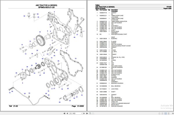Valtra Tractor A Series A95 Parts Catalog VFAA95 3