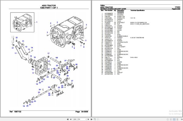 Valtra Tractor A53O Parts Catalog VTA53O 3