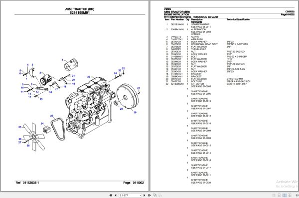 Valtra Tractor A550 BR Parts Catalog C055002 2