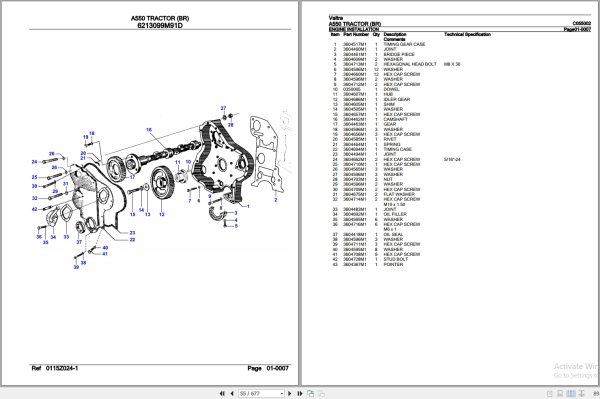 Valtra Tractor A550 BR Parts Catalog C055002 3
