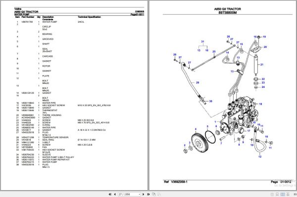 Valtra Tractor A650 GII Parts Catalog C065005 2