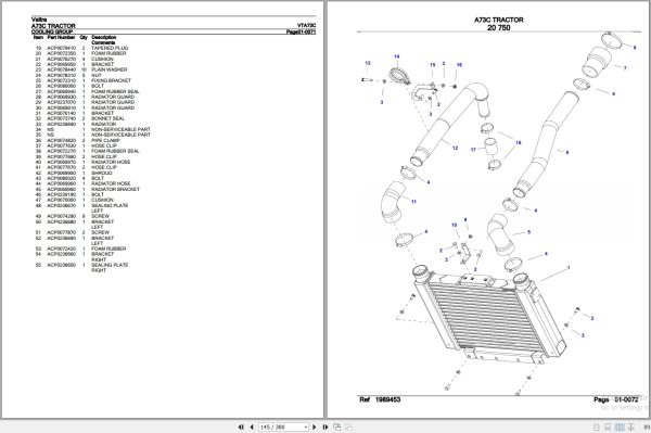 Valtra Tractor A73C Parts Catalog VTA73C 2