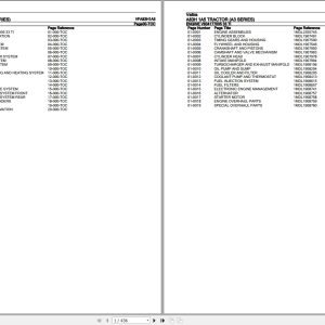 Valtra Tractor A83H 1A5 A3 Series Parts Catalog VFA83H1A5 1