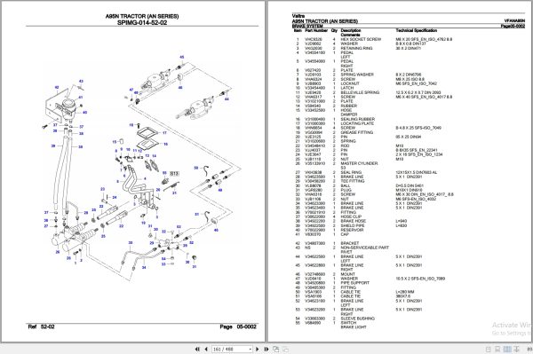 Valtra Tractor AN Series A95N Parts Catalog VFANA95N 3
