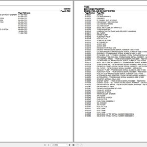 Valtra Tractor BH 210 GIII Parts Catalog C021002 1