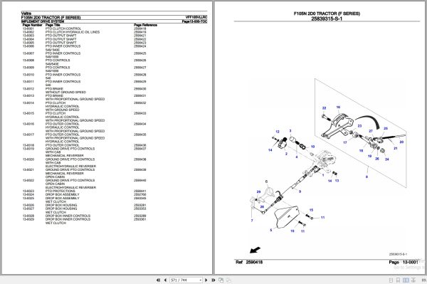 Valtra Tractor F Series F105N 2D0 Parts Catalog VFF105VLLRC 3