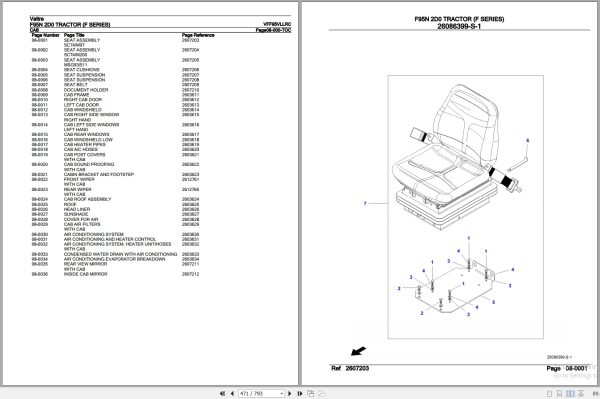 Valtra Tractor F Series F95N 2D0 Parts Catalog VFF95VLLRC 2