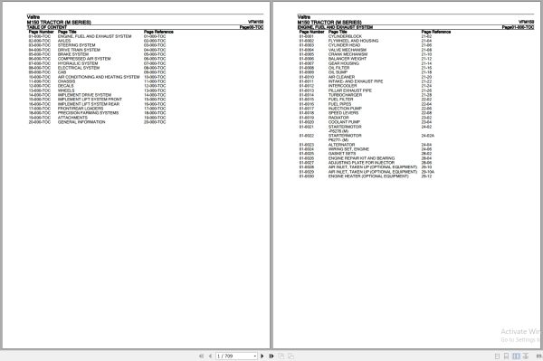 Valtra Tractor M Series M150 Parts Catalog VFM150 1