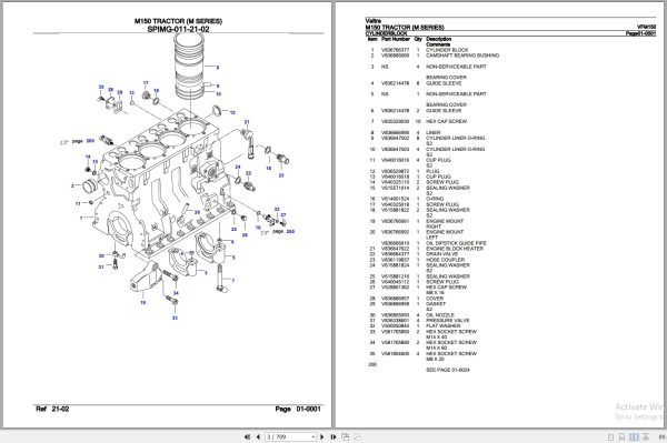 Valtra Tractor M Series M150 Parts Catalog VFM150 2