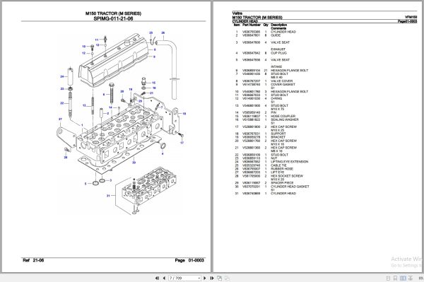 Valtra Tractor M Series M150 Parts Catalog VFM150 3