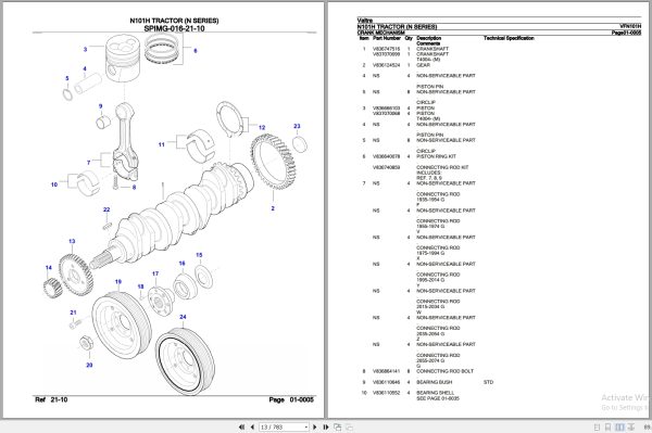 Valtra Tractor N Series N101H Parts Catalog VFN101H 3