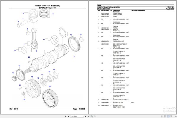 Valtra Tractor N Series N111EH Parts Catalog VFN111EH 3