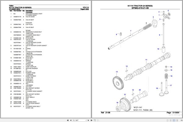 Valtra Tractor N Series N111H Parts Catalog VFN111H 3