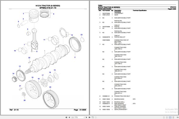 Valtra Tractor N Series N121H Parts Catalog VFN121H 3
