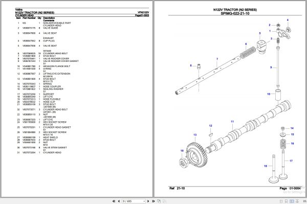 Valtra Tractor N2 Series N122V Parts Catalog VFN2122V 3